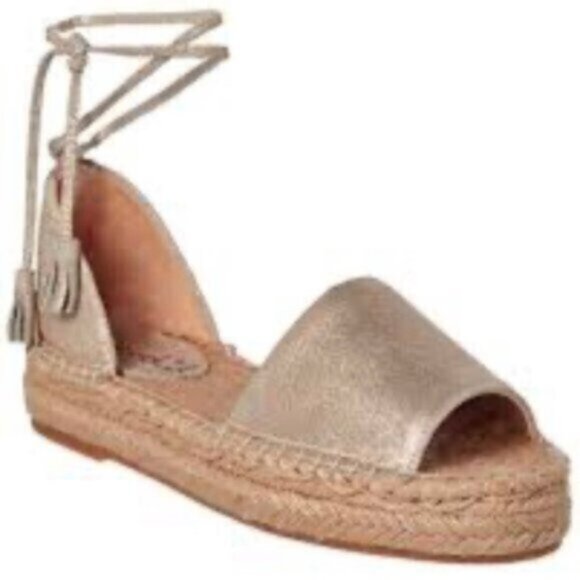 Splendid Edna Gold Tone Espadrilles - Picture 1 of 13